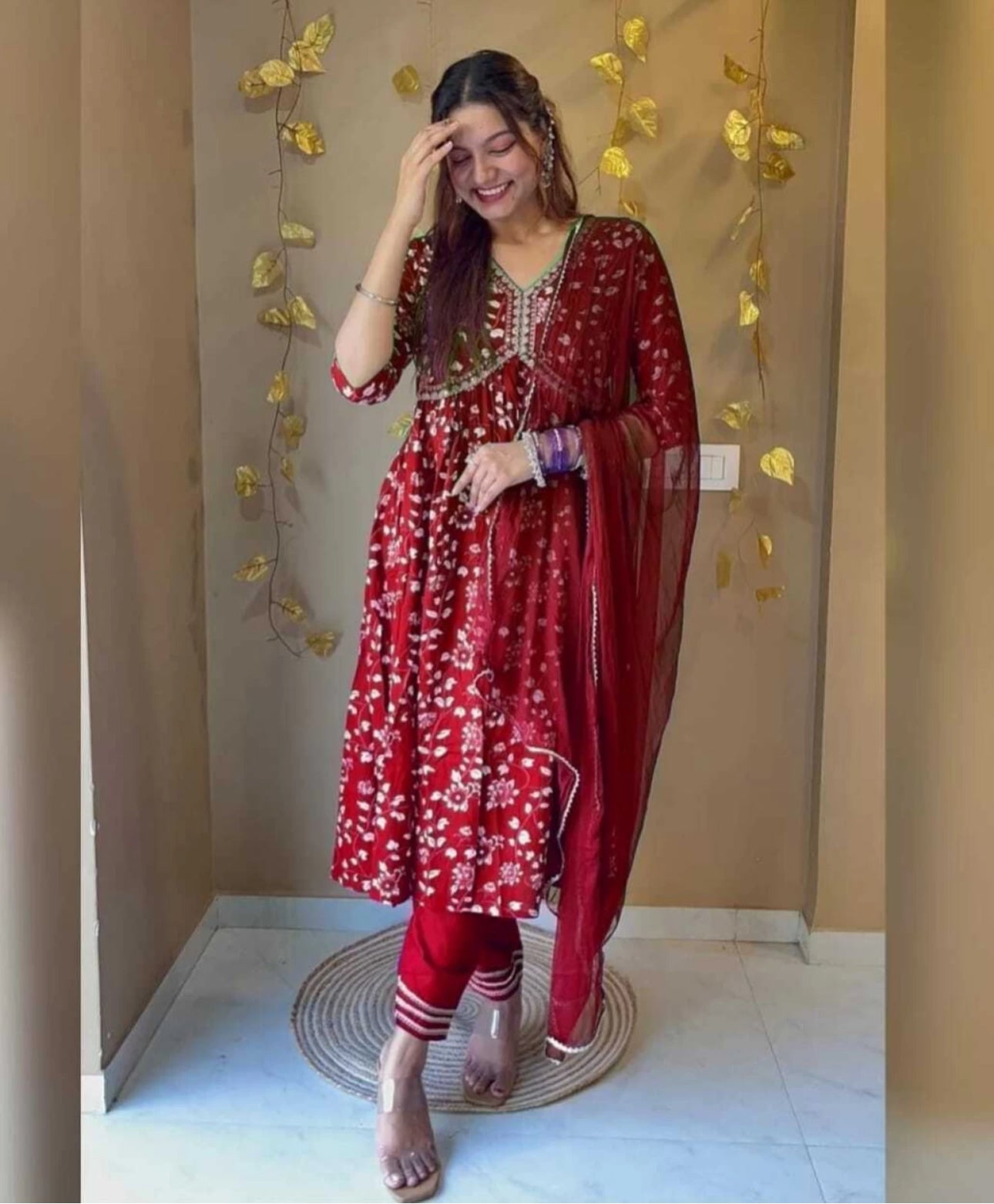 Womens Embroidered Beautiful Aliya Cut