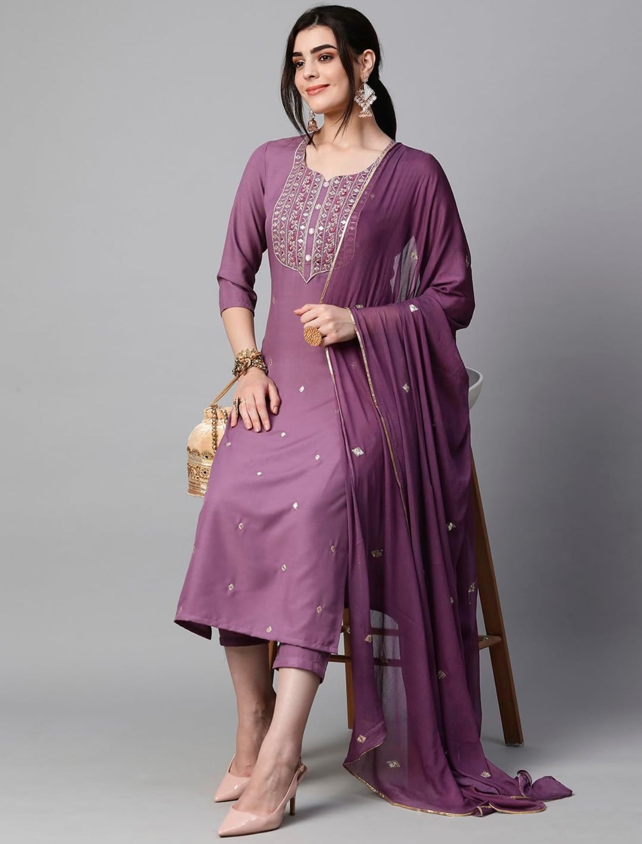 Festival Wear Kurta Set With Dupatta