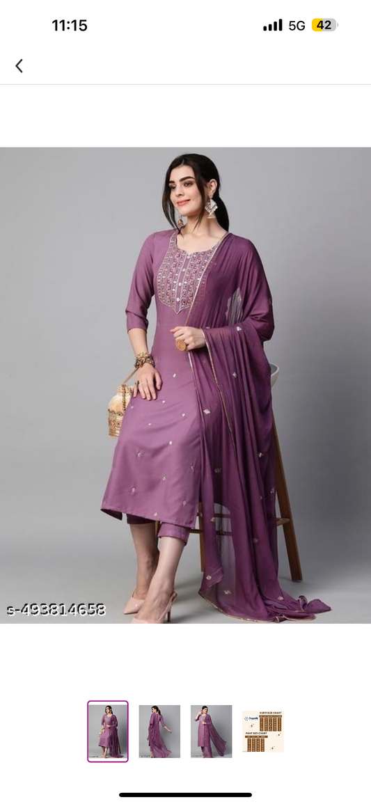 Festival Wear Kurta Set With Dupatta