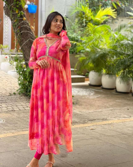 Trendy Alia Cut Georgette Gown