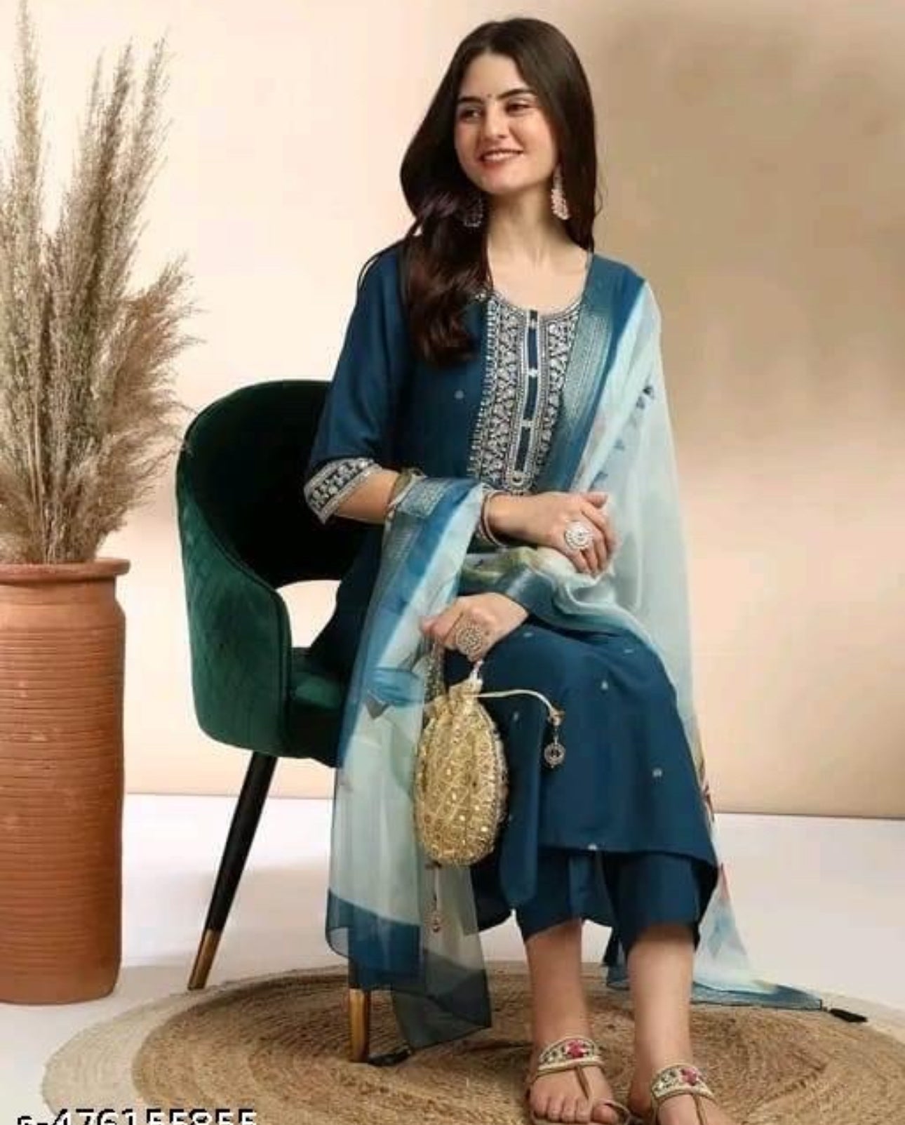FANCY REYON SLUB KURTA SET WITH DUPATTA