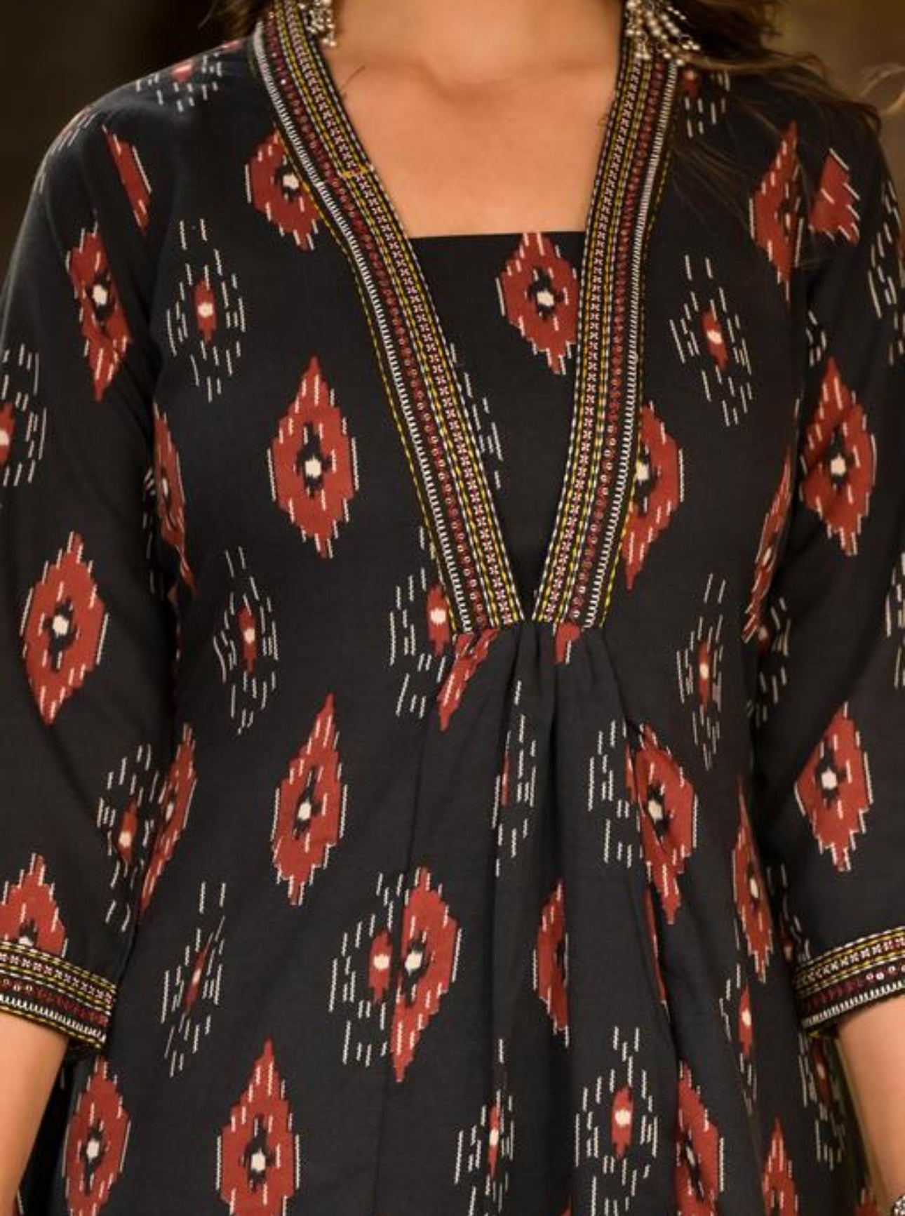 Women Printed Anarkali Kurta and Pant Set With Dupatta